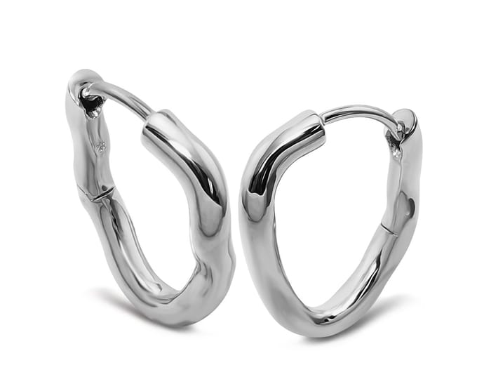 Jwls4u Earparty Oorringen Twist Zilver JE045S