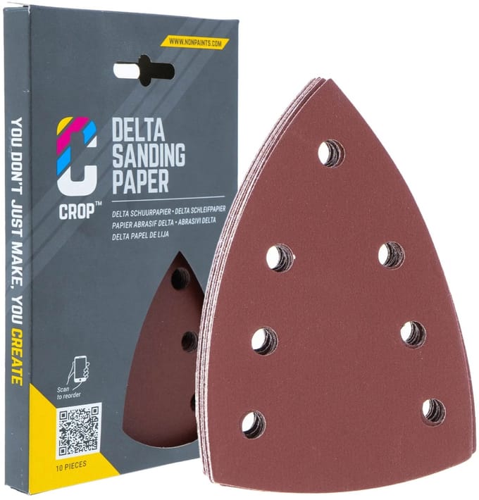 CROP Delta Schuurpapier 100x145mm korrel 100 - 10 stuks