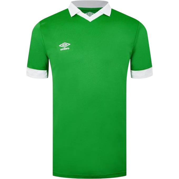Umbro Heren V Hals Regular T-shirt met korte mouwen (Smaragdgroen/White)