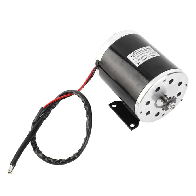 500W DC 24V Elektrische Borstelmotor met Beugel voor Elektrische Scooter Elektrische Fiets Gokart gray