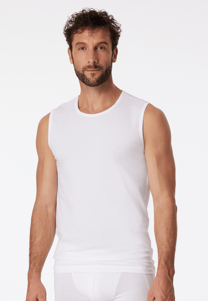 Schiesser 2 PACK Tank Top Ronde Hals 95/5 - Heren Onderhemd wit