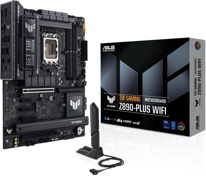 ASUS TUF GAMING Z890.PLUS WIFI - Moederbord - Intel Z890 - ATX - Compatible met Intel Core Ultra Processoren - LGA 1851 Socket