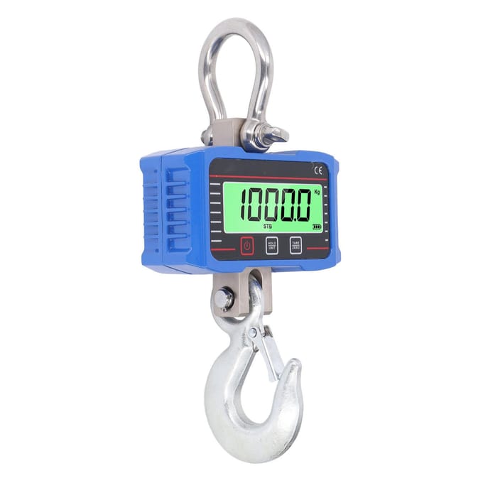 Digitale Kraanweegschaal 1500kg 3000lb LCD-Display Zware Industriële Elektronische Kraanweegschaal blue