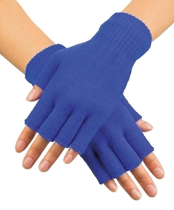 Vingerloze handschoenen blauw