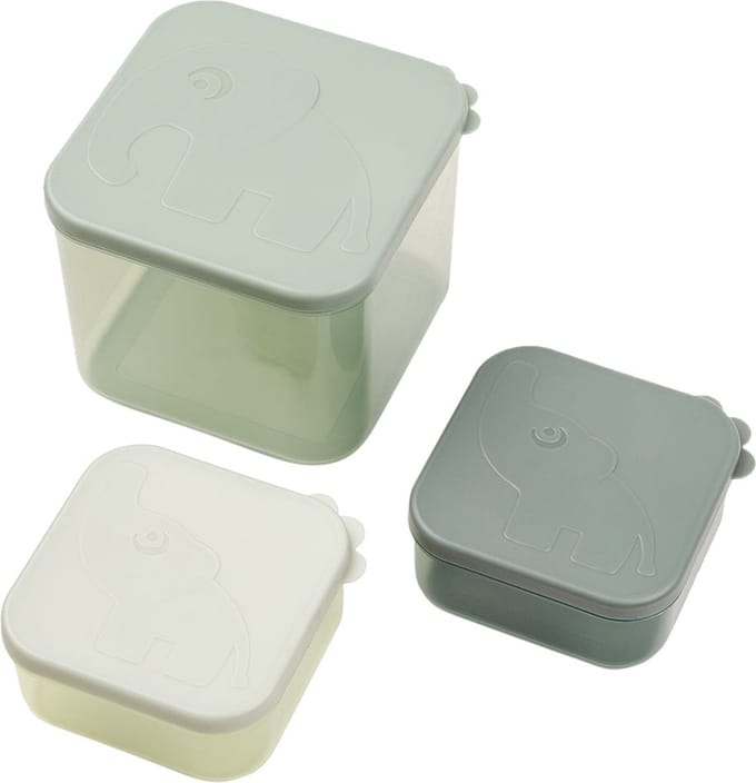 Done By Deer Elphee Snackbox - Large - 3 Stuks - Green