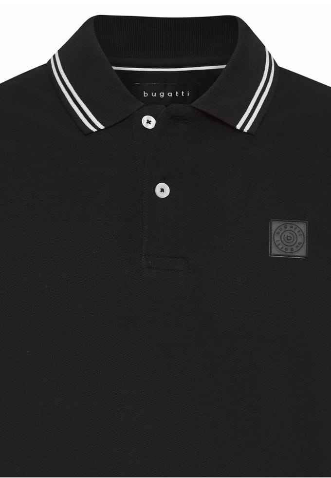 Bugatti Herren Poloshirt met contrasterende strepen