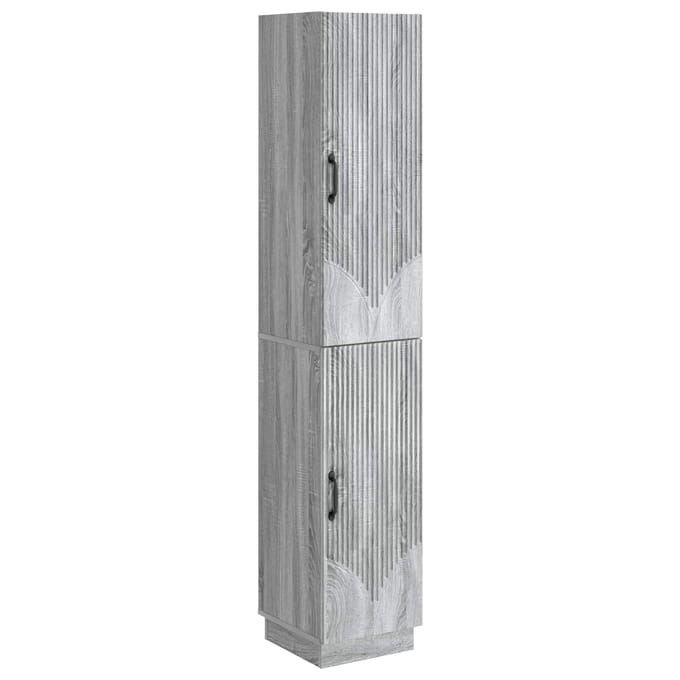 vidaXL - Kast - Set - 2 - st - Grijs - Sonoma - Bewerkt - hout