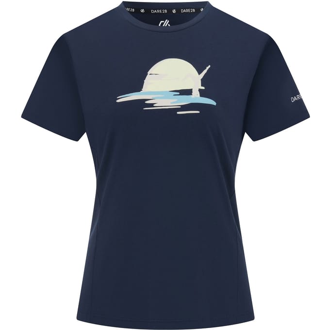 Dare 2B Dames Tranquility III Yoga Pose T-Shirt (Marineblauw)