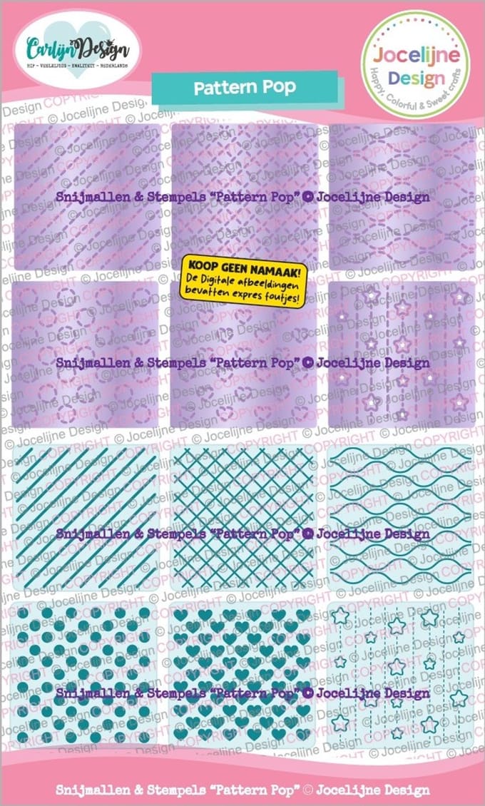 Snijmallen en stempels pattern pop