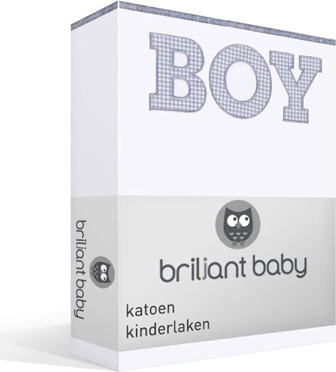 Boy laken - Grijs - Wiegje (75x100 cm)