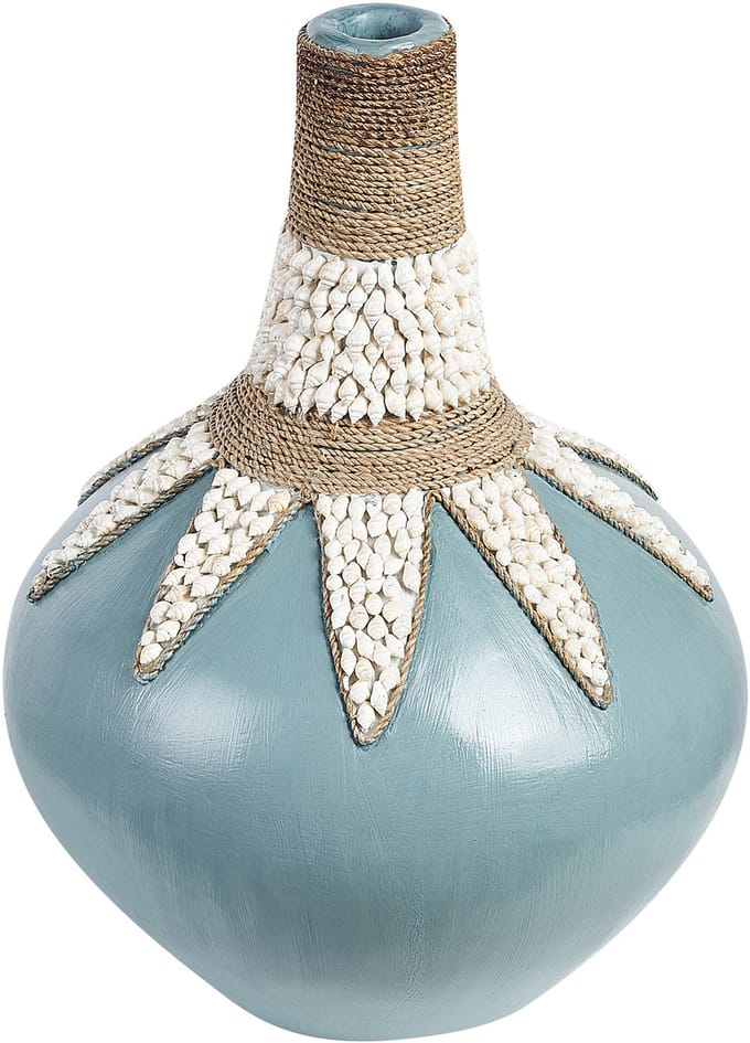 SILAU - Decoratieve vaas - Blauw - Terracotta
