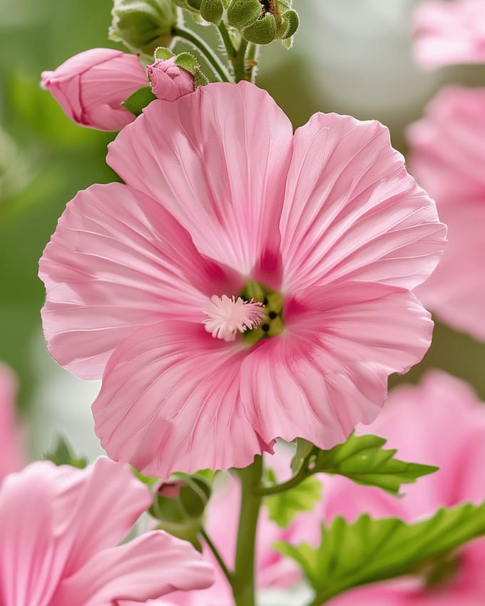 2 sets - Bekermalva Zaden Silver Cup Lavatera Trimestris Eenjarig Bloemenzaden