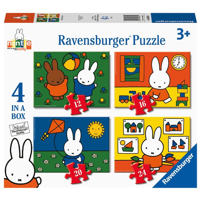 Ravensburger nijntje 4in1box puzzel - 12+16+20+24 stukjes - kinderpuzzel