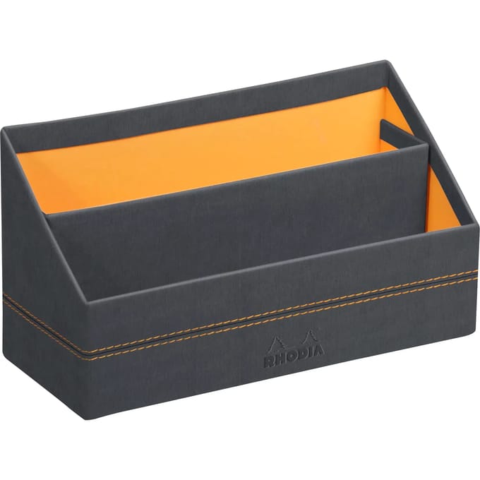 Bureauladebox 'Rhodiarama', 2 vakken, titaniumkleur.