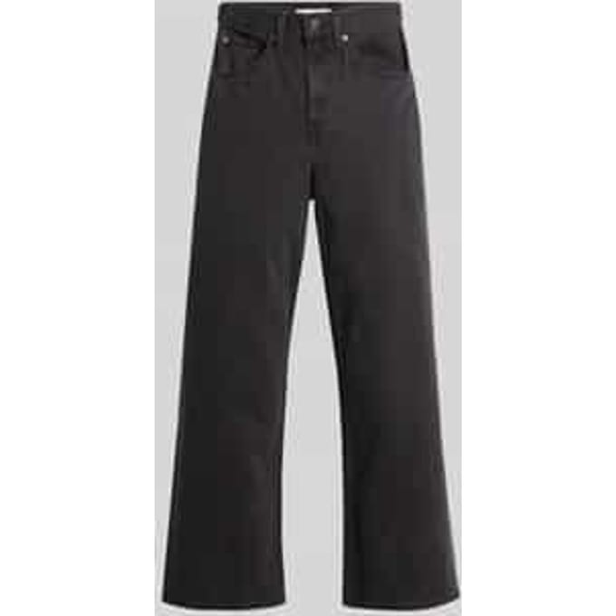 Wide leg jeans van puur katoen in 5-pocketmodel