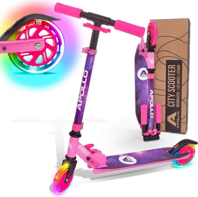 Apollo Moonracer LED-step Kinderscooter met Vering