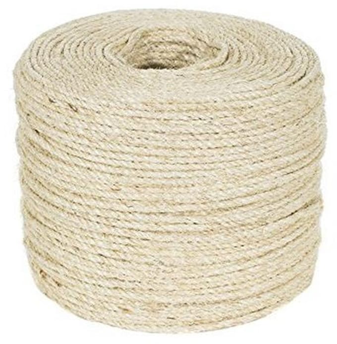 Twisted Sisal Touw 1/4 Inch 50 Voet