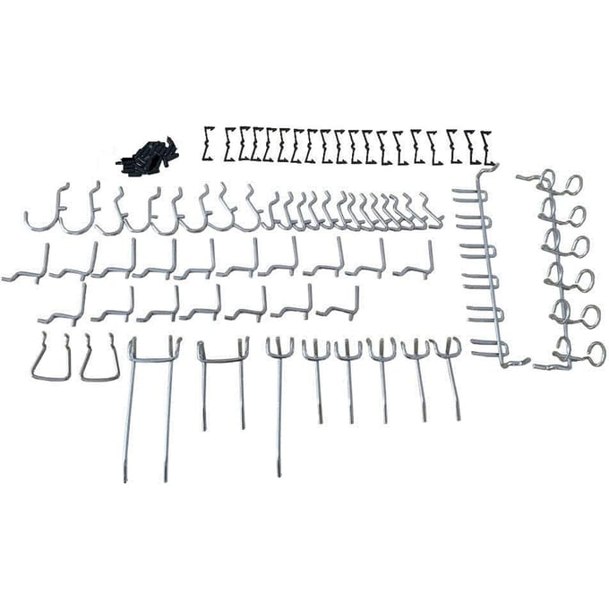 51 Stuks Pegboard Haak Vernikkeld Hanghaak Combinatie Kit voor Hamer Sleutel Tang