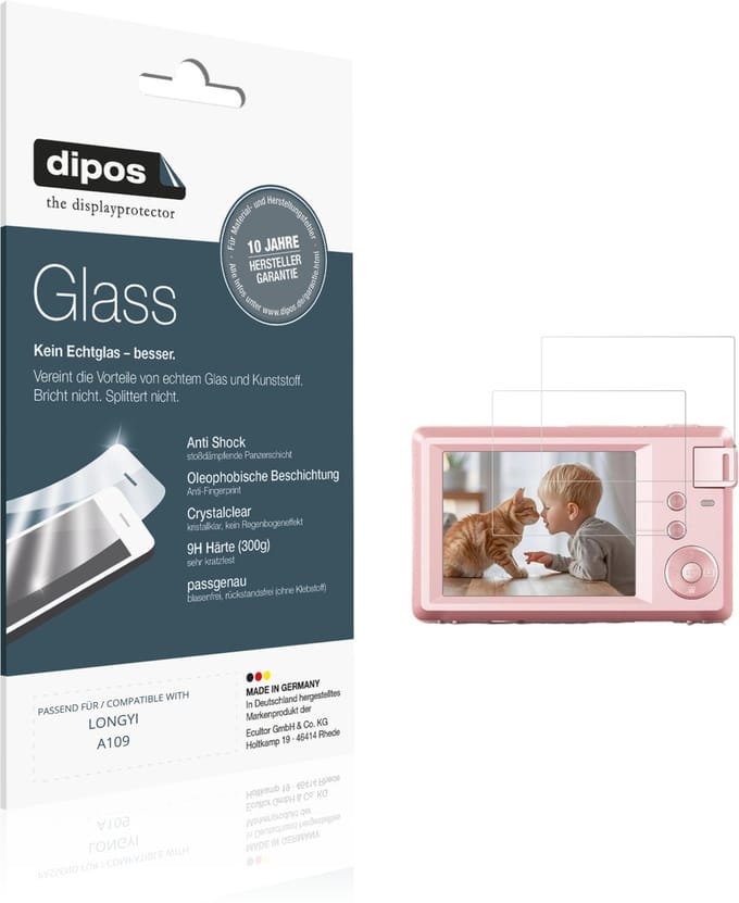 dipos – 2x Pantserfolie geschikt voor LONGYI A109 | 9H Screenprotector