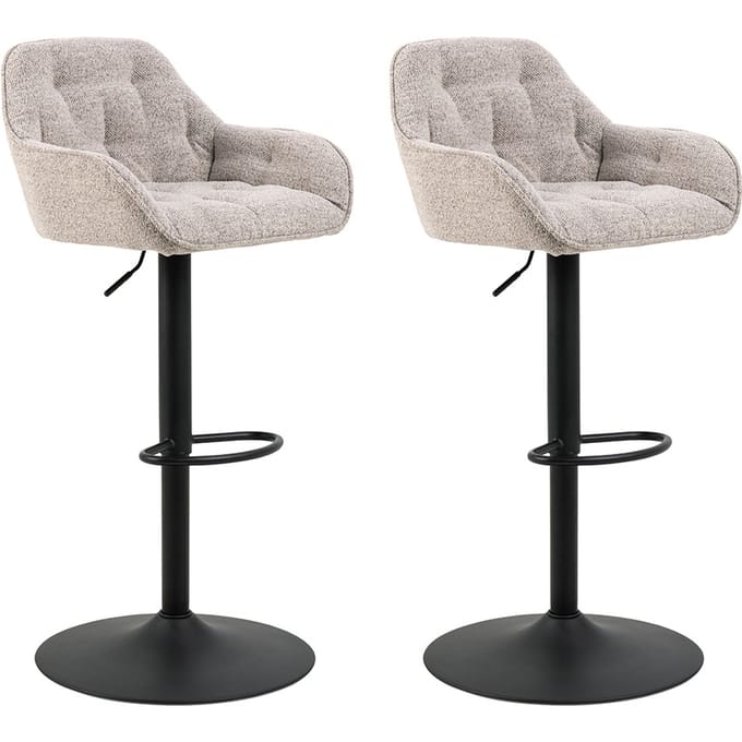 Smuk Bouclé Barkruk Dione Beige - 2 Stuks