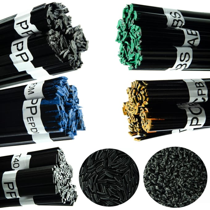 Prowelder Kit S Rosfix: Complete set bindmiddelen voor het lassen van kunststof (5 soorten 500g)