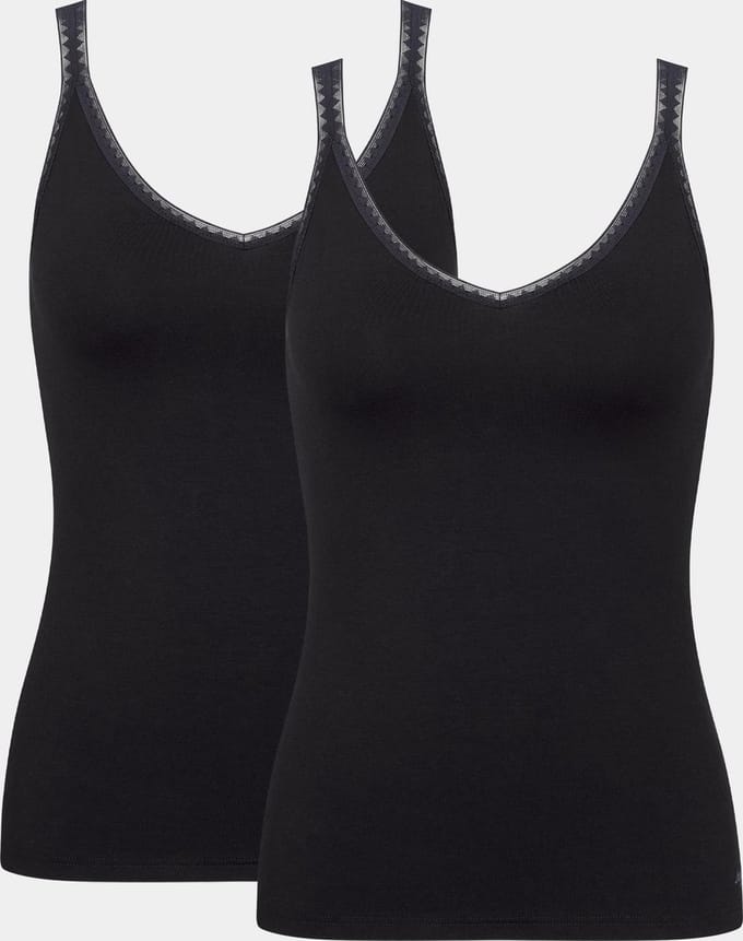 Sloggi GO Shirt 2-pack Black