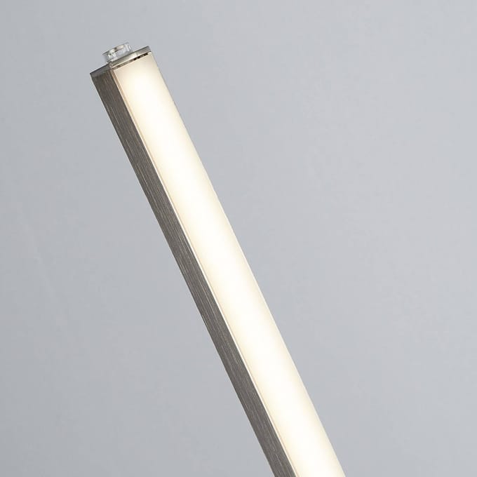 Searchlight Tribeca LED vloerlamp, zilver/opaal wit, metaal, CCT, 150 cm