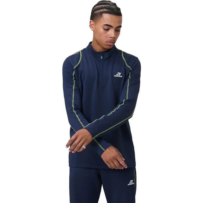 1/2 rits trainingsjack Banlieue Contrast Stitch