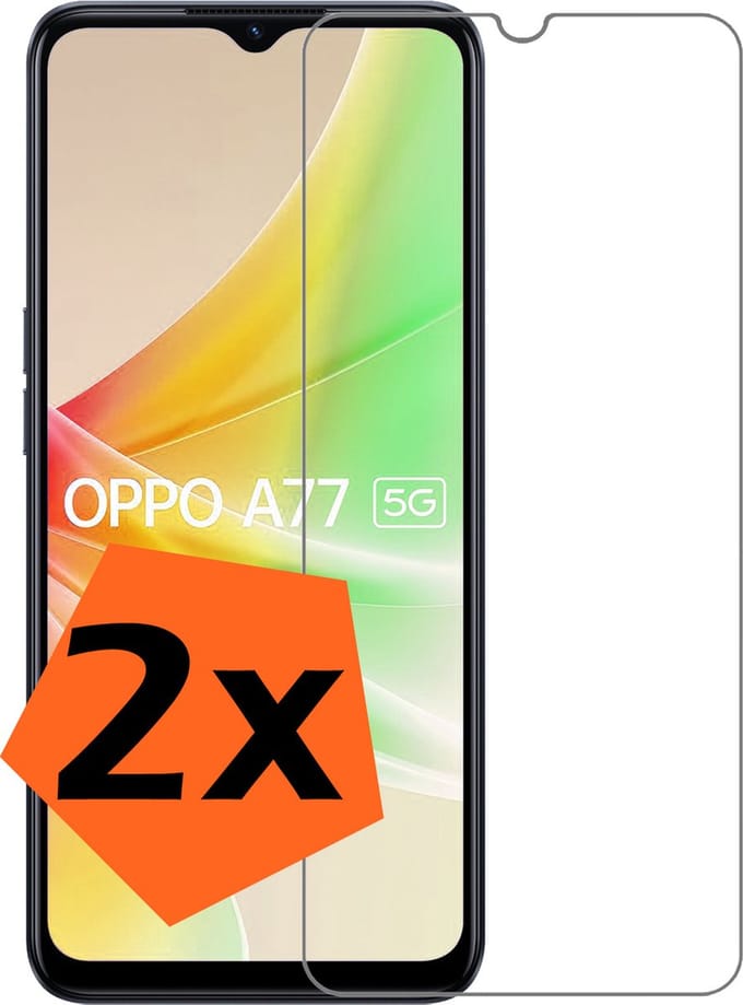 Screenprotector - 2 Stuks - Geschikt voor OPPO A77 - Extra Sterk - Gehard Glas - Beschermglas - Tempered Glass - Screen Protector