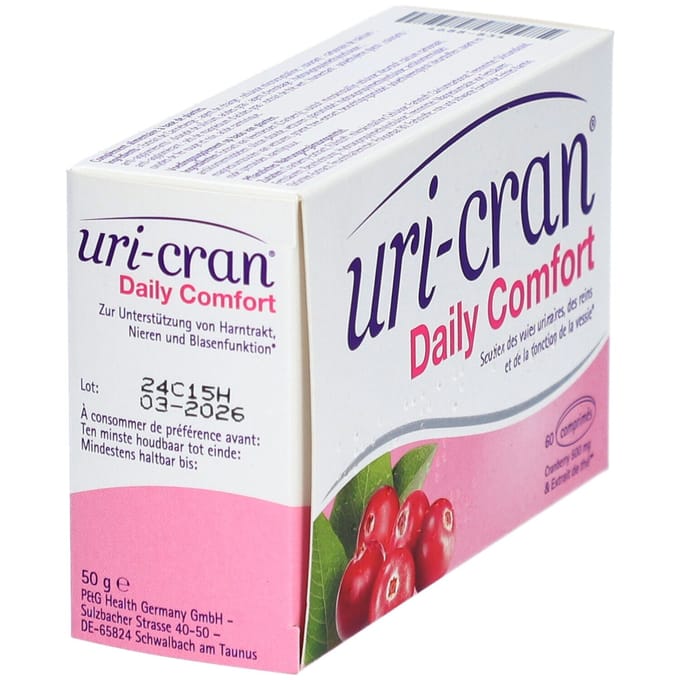 Uri-Cran Daily Comfort - 60 tabletten - cranberry - urinair comfort