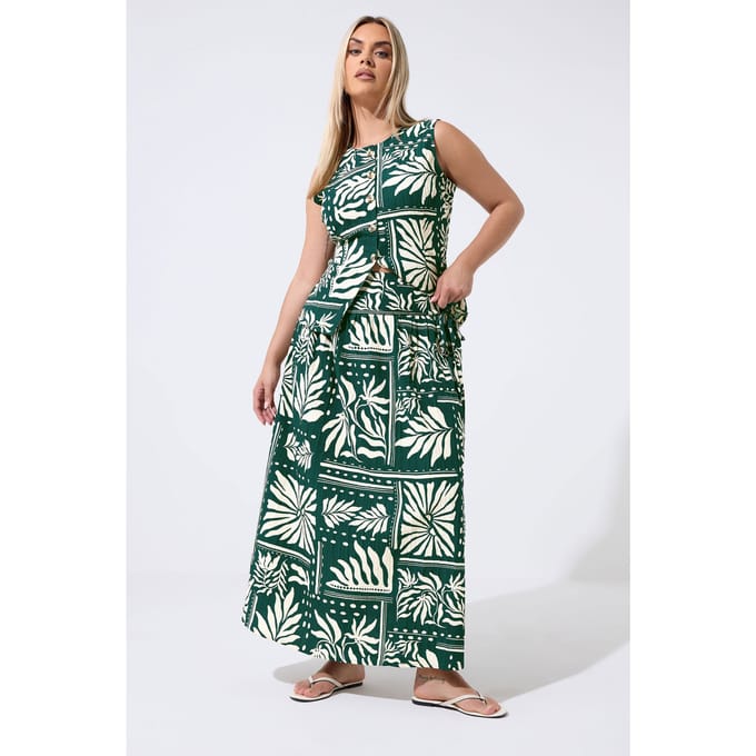 Limited Collection Zwarte Rok Met Abstracte Palmprint Size 48