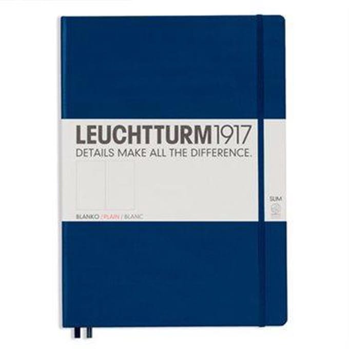 Leuchtturm1917 Notitieboek XL - Master Slim Blanco - Navy Blue
