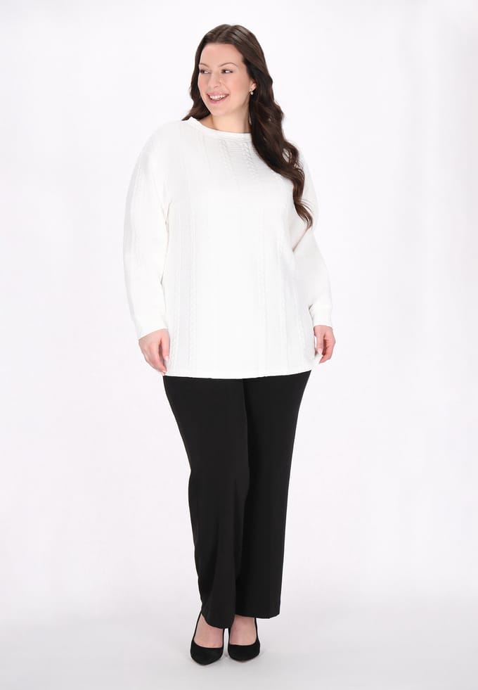 usha Plussize sweatshirt vrouwen wit