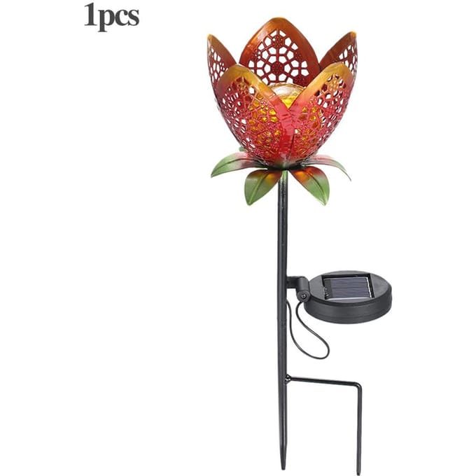 Solar LED Bloemenlicht Gazonlantaarn Vlamlamp Waterdicht Buiten 1pcs