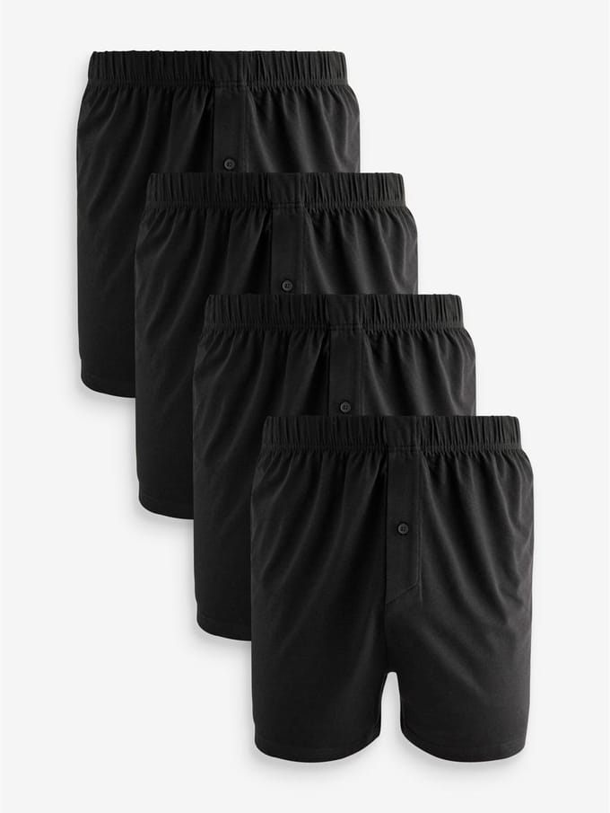 Next - Heren - Essential Loose Boxers 4 Pack - Zwart