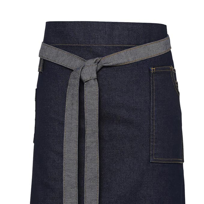 Premier Division Gewaxt Denim Taille Schort (Indigo Denim)