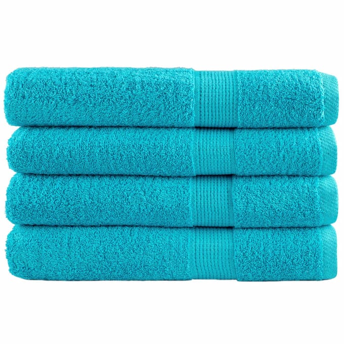 vidaXL - Saunadoeken - SOLUND - 4 - st - 600 - g/m² - 80x200 - cm - turquoise