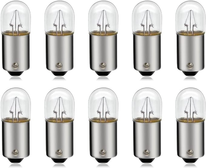 10x BA9S Binnenverlichting Auto Dashboard & Interieur – 24V 4W Warm Wit