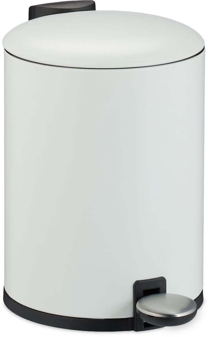 badkamer prullenbak - 3 l - softclose - toilet - wc - mat - wit