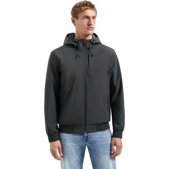 No Excess Jacket short fit hooded dark steel
