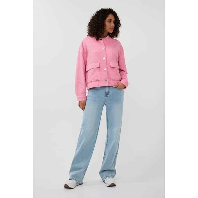EsQualo Jacket Bomber Jacquard Rose Größe: 40 | Bomberjacken Outlet | Damen | Rosa