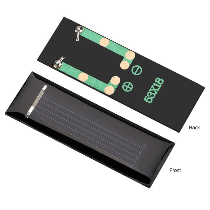 10 stuks 0.5V 100MA Mini Draagbaar Polycrystalline Zonnepaneel DIY Stroommodule Lader 53*18MM black