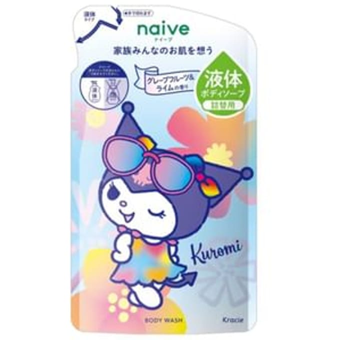 Kracie - Sanrio Kuromi Naive Body Wash 360ml Refill