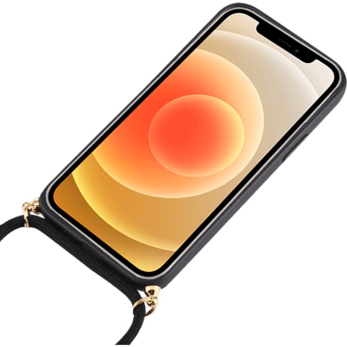 Mocaa iPhone 12 Pro Max Telefoonhoesje met Koord Zwart