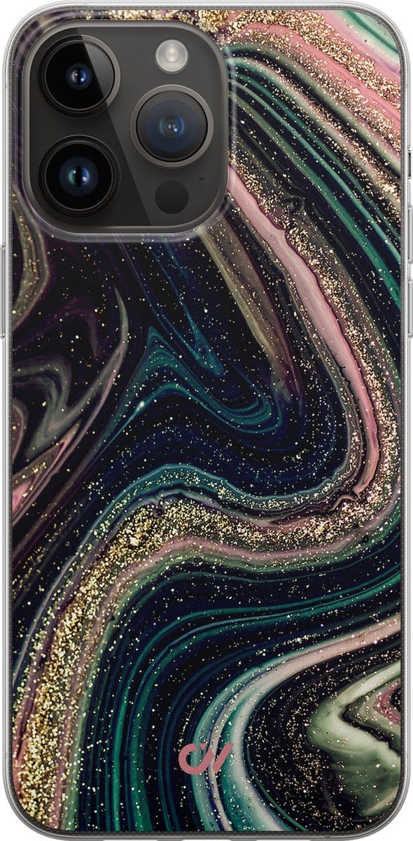 Hoesje geschikt voor Apple iPhone 14 Pro Max - Marble Twilight - - Multi - Apple - Casevibes