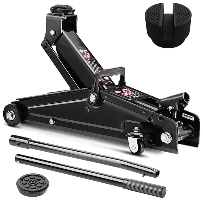 Hydraulische Krik 3 Ton 135-400mm + met staal versterkt rubber stootkussen
