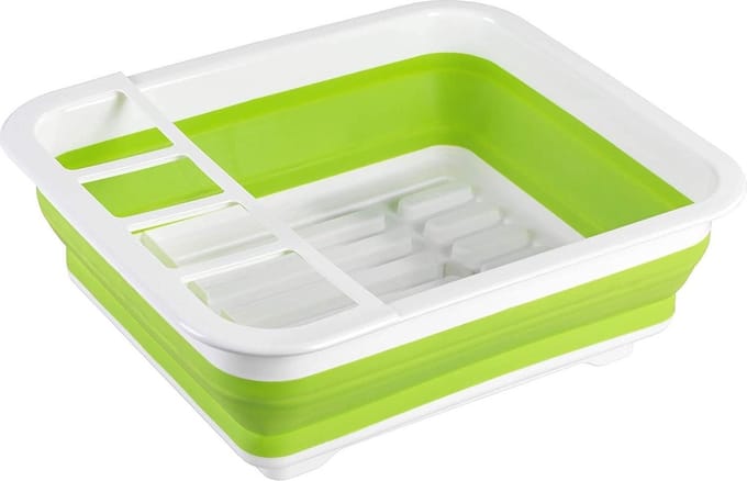 Wenko afdruiprek Gaia opvouwbaar wit/groen