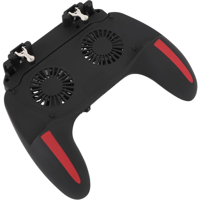 Telefoon Spel Controller 2 Snelheden Dubbele Ventilator L1 en R1 Triggers Gaming Console Grip voor 4,7 tot 6 inch Scherm black