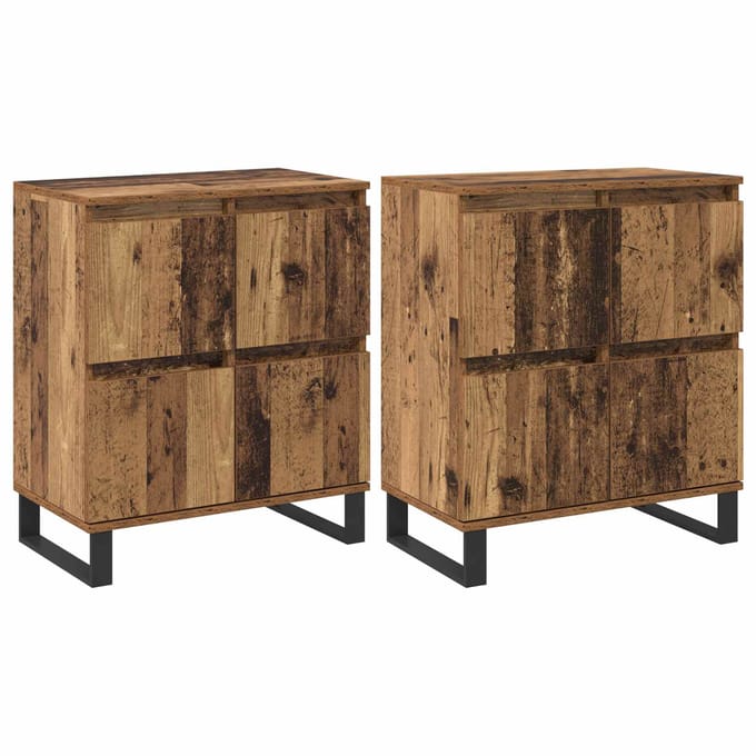 vidaXL - Dressoir - 2 - st - Oudhout - 60 - x - 35 - x - 70 - cm