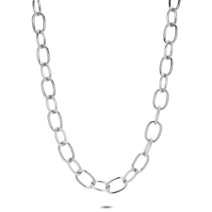 Twice As Nice Armband in edelstaal, schakels Zilverkleurig 45cm+5cm